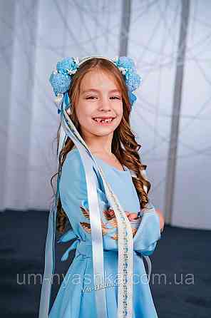 Дитяче плаття з вишивкою на рукавах Поділля-колоски Кривий Ріг