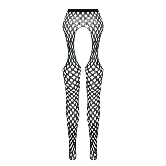 Еротичні колготки-бодістокінг Passion ECO S003 white, з доступом, імітація підв’язок Львів