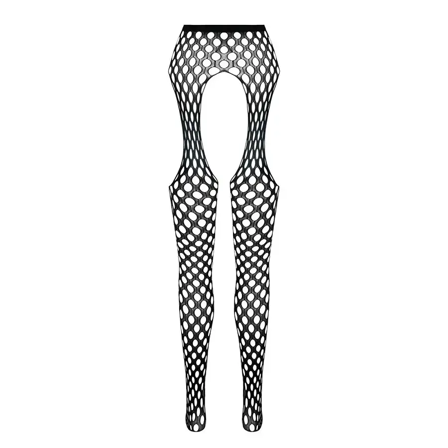 Еротичні колготки-бодістокінг Passion ECO S003 white, з доступом, імітація підв’язок Львов - изображение 6