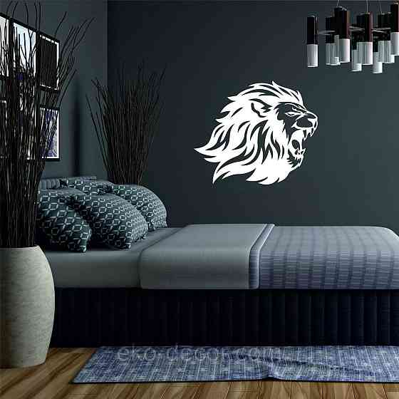 Настенный декор Панно  «Лев»  Декор на стену 90*75 см, Белый Киев