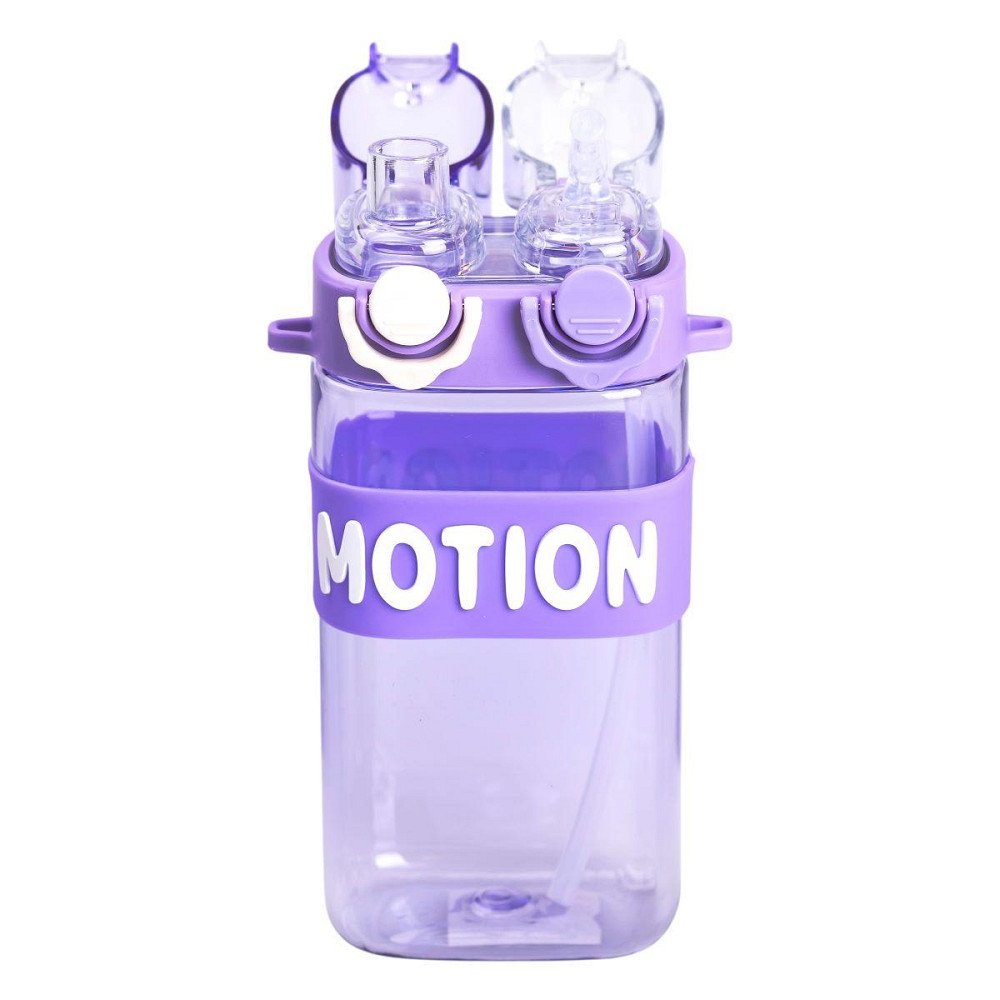 Спортивна пляшка для води 550 мл з трубочкою, фіолетова Київ - фото 4