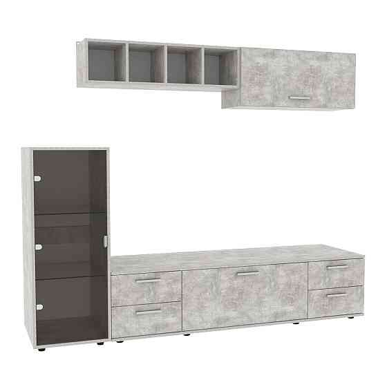 Стенка в гостиную Hugo-3, Бетон, 2060х520х1700 Львов