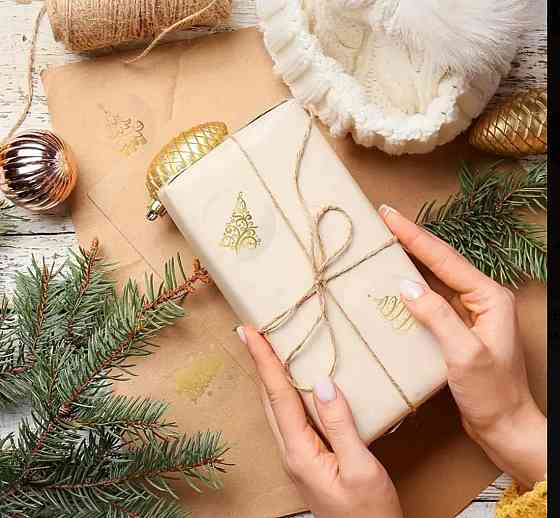 Стикеры елки новогодние, 500 шт, 6 дизайнов Киев