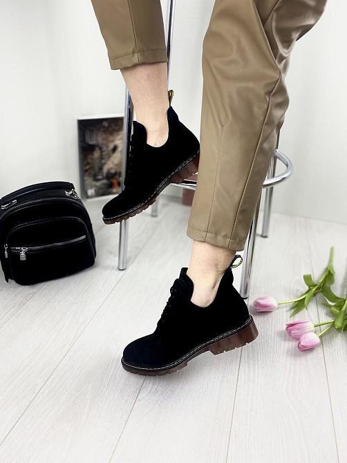 Sothby 's Туфлі жіночі Sothby 's M-373 чорні (весна-осінь, замша натуральна) (3146) Коломия - фото 4