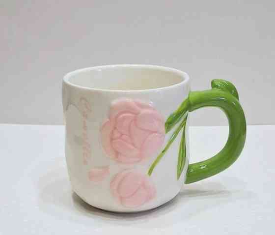 Чашка Півонія 440 мл рожевий Вінниця