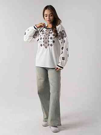 Женская современная вышиванка  80% хлопок, 20% полиэстер Одесса