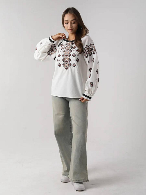 Женская современная вышиванка  80% хлопок, 20% полиэстер Одесса - изображение 6