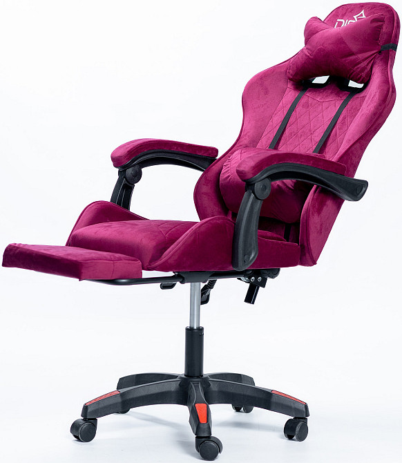 Кресло геймерское DIEGO ALCANTARA PRO Light Purple Киев - изображение 4
