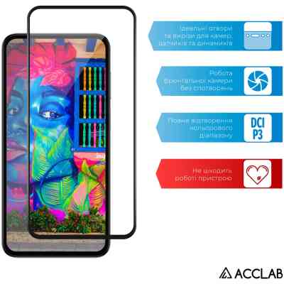 Скло захисне ACCLAB Full Glue Samsung M35 Black (1283126593833) Вінниця