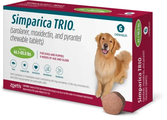 Simparica TRIO (Симпарика ТРИО) таблетки от блох, клещей и гельминтов для больших собак весом от 20 до 40 кг Запорожье