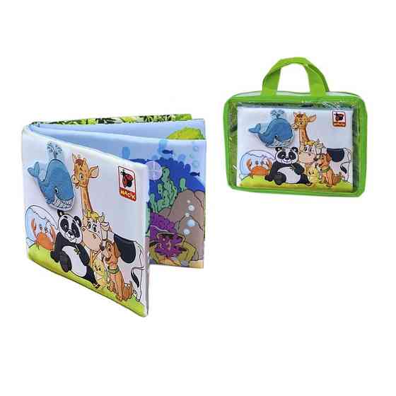 Дитяча м'яконабивна розвиваюча книжка "Тварини" МС 070301-03, 7 сторінок 42 тварини Вінниця