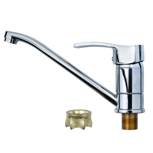 Змішувач MD d40мм для кухні гусак прямий 250мм на гайці Aquatica Житомир - изображение 4