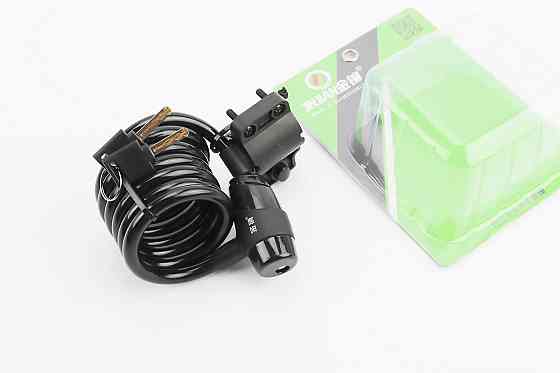 Замок протиугінний тросовий 1500х10мм під ключ, кріплення за трубу сидіння, T503 Київ