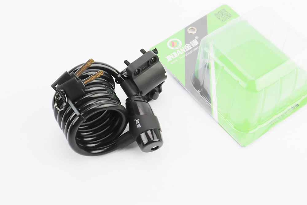 Замок протиугінний тросовий 1500х10мм під ключ, кріплення за трубу сидіння, T503 Київ - фото 1