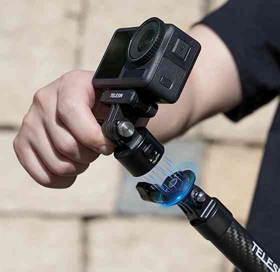 Кріплення швидкознімні для екшн-камери магнітні комплект 3в1 Telesin CQM-001 Київ
