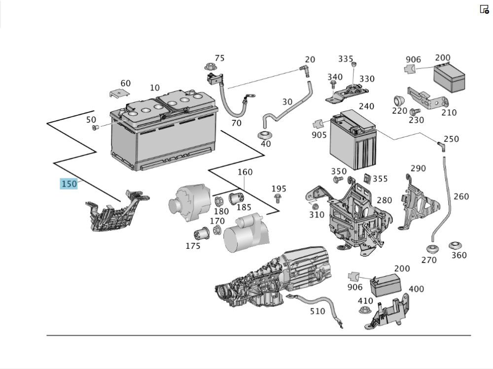 Mercedes-Benz  A1664404237 Плюсова клема акумулятора ML/GLE W166 GL/GLS X166 GLE Coupe C292 Одесса - изображение 2