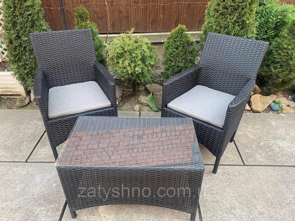 Ротангові меблі з 2 кріслами та столом Київ - фото 3