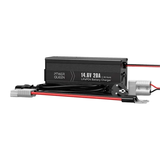 Зарядний пристрій для акумуляторних батарей LiFePO4 14.6V/20A Power Queen P12V20A-BCHA-X (44-00528) Київ