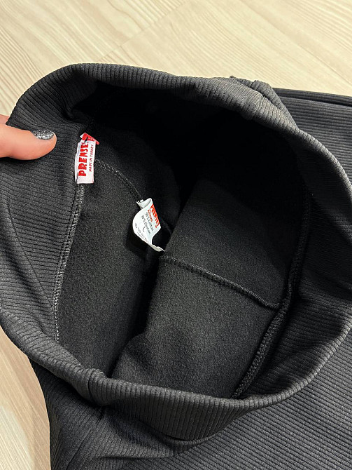 Лосини жіночі Prenses 806 утеплені кльош рубчик чорні, чорний, 2XL Київ - фото 12