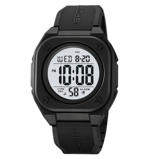 Часы мужские наручные спортивные Skmei 2160 (Черный с белым циферблатом) Винница - изображение 1