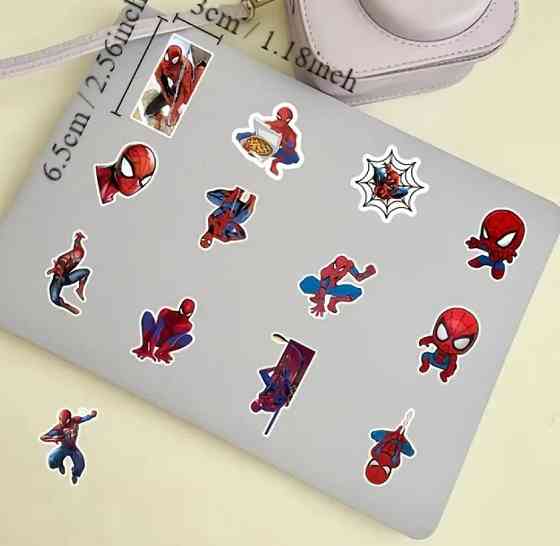 Набір наклейок (стікерів) Marvel Spiderman (50 шт.), стікерпак Марвел. Спайдермен Київ