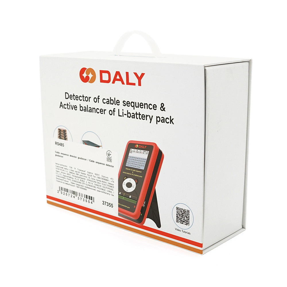 Багатофункціональний тестер і балансир Daly Smart BMS Pro 24S (Li-ion, LiFePO4, LTO), 3-24S, до 10А, LCD-3,5" екран, 200×120×40mm, Київ - фото 2