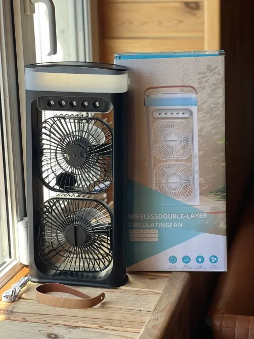 Настольный вентилятор-увлажнитель с 3 режимами тумана и водяным охлаждением и 180 LY-938 Коломия - фото 2