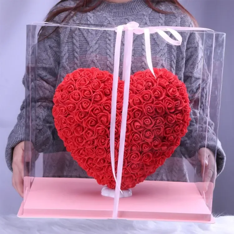Сердце из роз в подарочной коробке KR-20 28/25/13см Коломия - фото 1