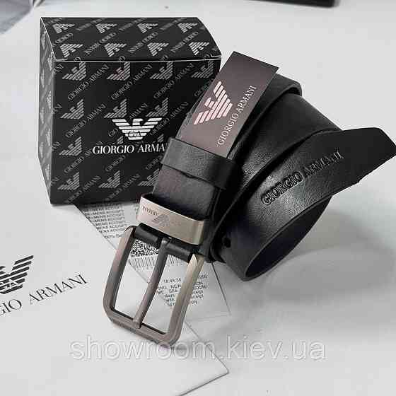 Мужской кожаный брендовый ремень GA (301) Киев