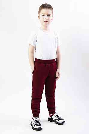 Брюки спортивные детские и подростковые, бордовые, топ Крохатушка одяг Киев