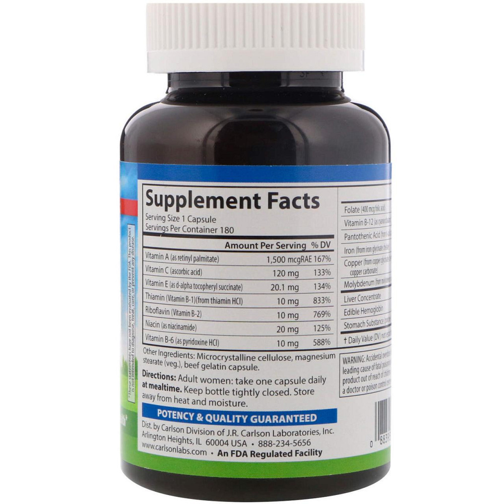 Залізо для жінок Carlson Women's Iron Restore 180 капс Київ - фото 2