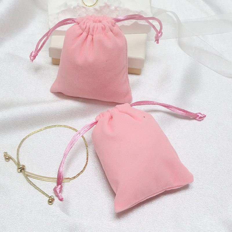 Мешочки подарочные бархатные 8x10 см, 50 шт, на затяжках, розовые для подарков и украшений Киев - изображение 7