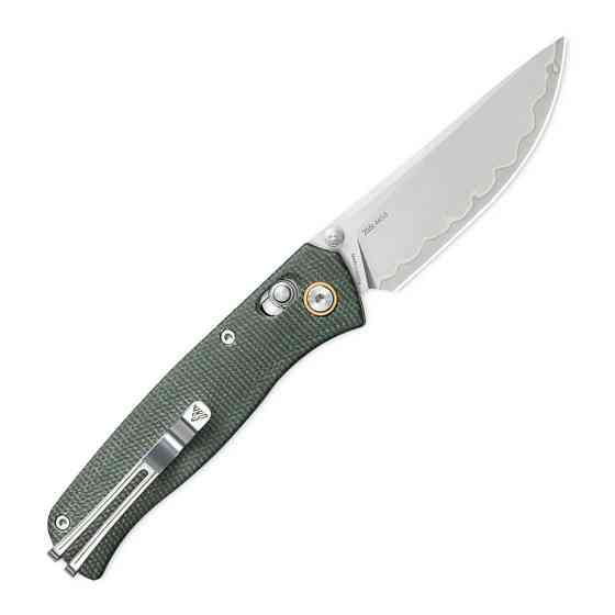 Ніж складаний туристичний SRM Medal 255L-MG3 (8.2 см) 140Cr / Micarta зелений Київ