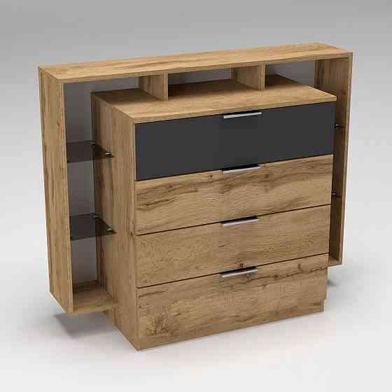 Комод Крістал, Дуб Аппалачі/Антрацит, 1200/450/1000 Львів