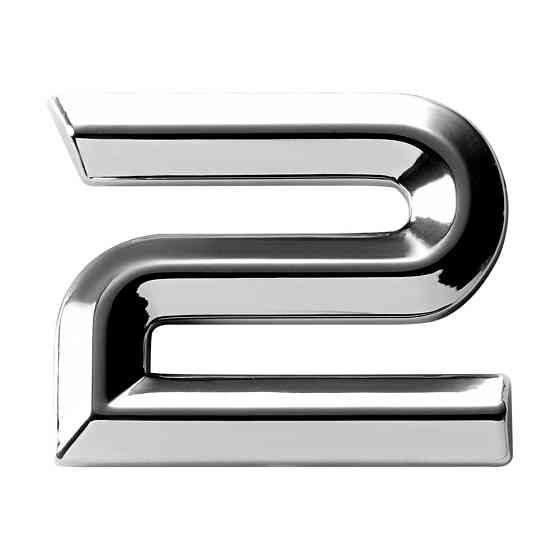 Наклейка 3 см (грань) Цифра 2 Київ