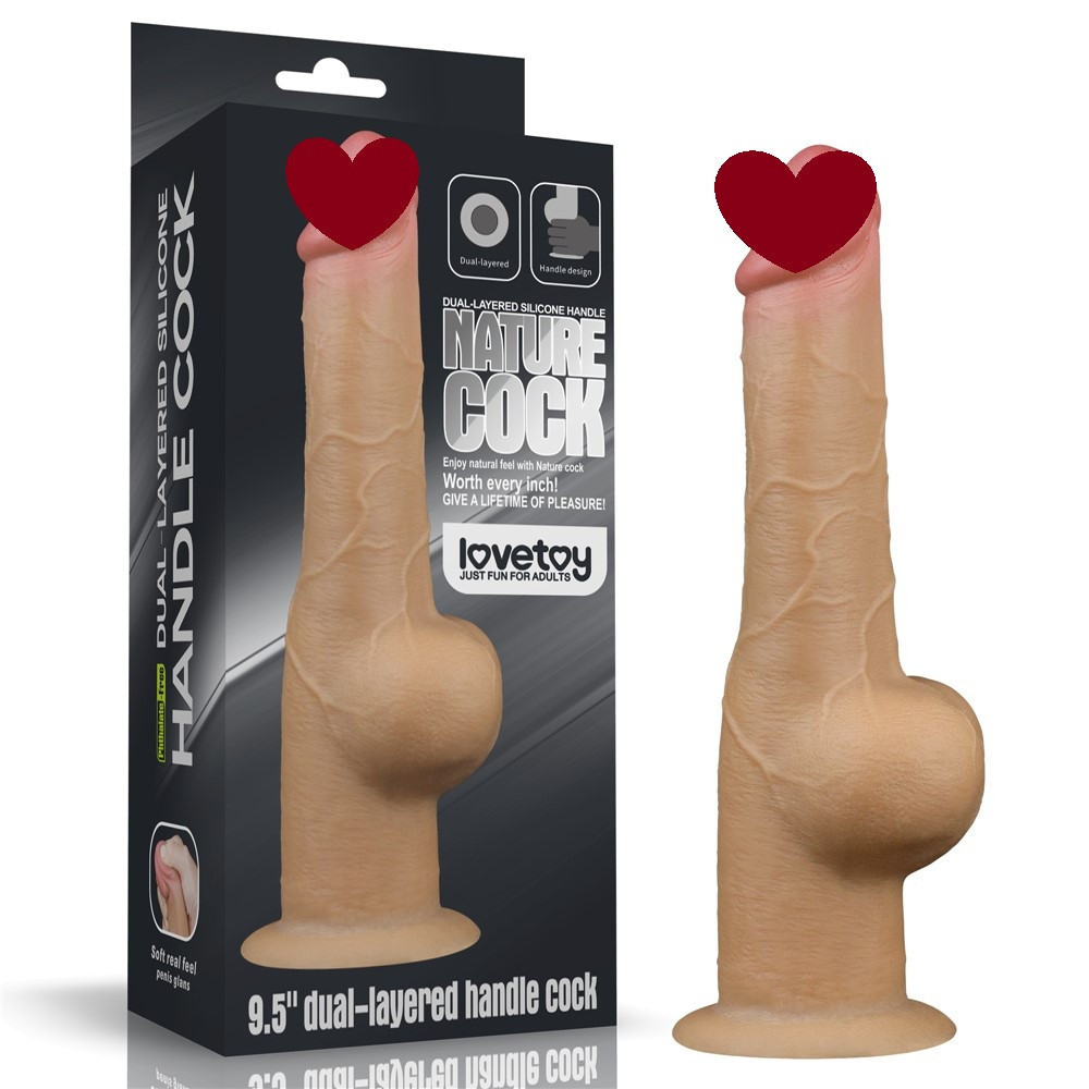 Реалістичний силіконовий фалоімітатор 9.5'' DUAL LAYERED Sex Aura Київ - фото 1