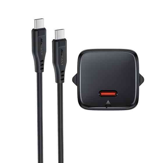 Сетевое зарядное устройство ACEFAST A118 PD30W mini GaN USB-C fast charger Black Киев