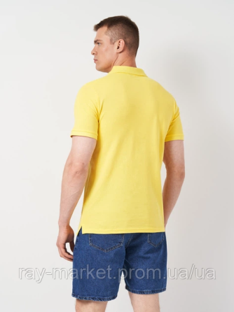 Футболка поло мужская желтая RAY BASIC M0201 Киев