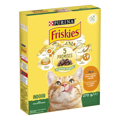 Сухий корм для кішок Purina Friskies Indoor з куркою та овочами 270 г (7613035351820) Вінниця - фото 1