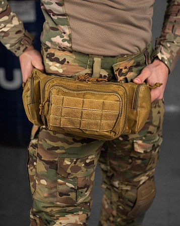 Тактическая сумка на пояс MILITARY RANGERS кайот ВТ7592 Киев - изображение 8