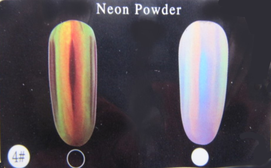 Втирка , пудра дзеркальна неонова (хвіст русалки) темно мандариновий -лаймовий з переходом у каштановий. Київ - фото 1