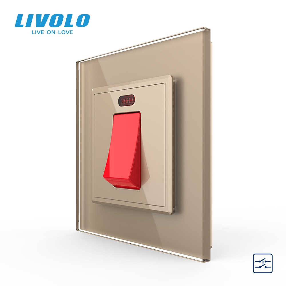 LIVOLO Майстер вимикач 20 ампер Livolo золотий (VL-C7KMKV20A-2AP) Коломыя - изображение 9