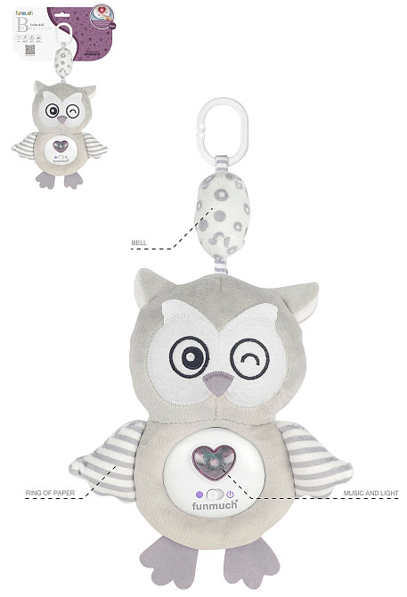 Іграшка музична Funmuch Підвіска Совеня зі світловими ефектами (6756812) Київ - фото 1