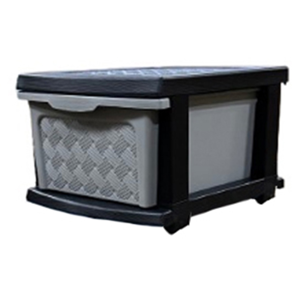 Комод пластиковий сіро-чорний "Компакт Плюс" 1 ярус 26*40*34см R-Plastic Одеса - фото 1