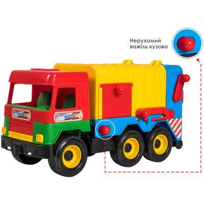 Спецтехника Tigres "Middle truck" мусоровоз желтый (39224) Винница