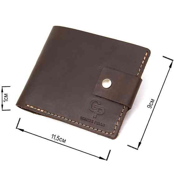 Кожаное мужское портмоне GRANDE PELLE 11460 Коричневый Киев