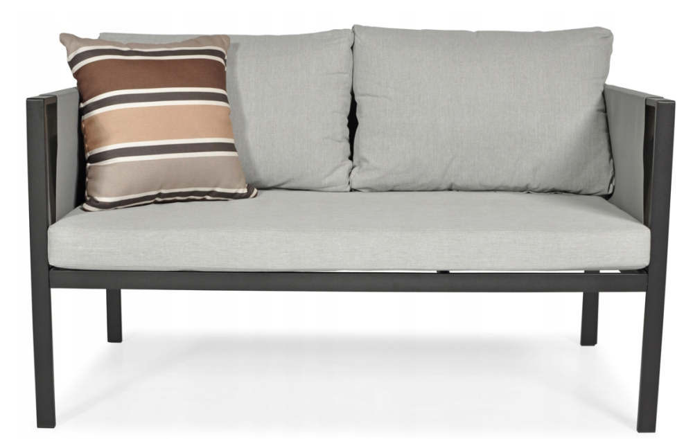 Комплект садових меблів IBIZA eDomator на 4 особи, металевий, з сірими подушками (Польща) Київ - фото 10