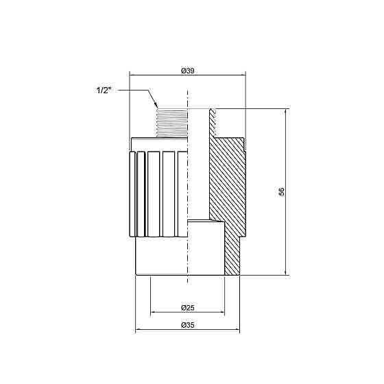 Муфта PPR Thermo Alliance 25х1/2" НР Київ