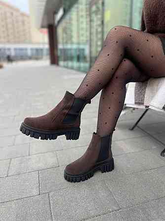 Edan Instruments Черевики жіночі EDAN шоколадні замша натуральна зима висота 13 см (5661) Коломыя