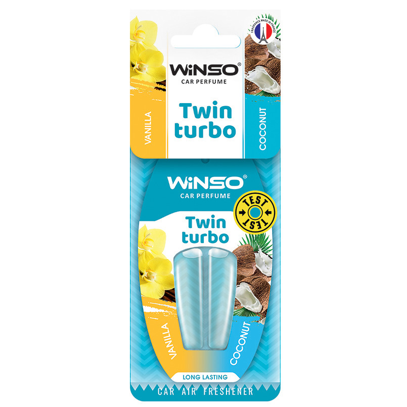 Ароматизатор з подвійною капсулою Winso Twin Turbo - Vanilla & Coconut Львів - фото 1